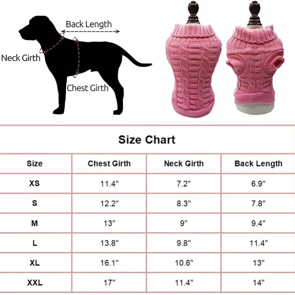 Cat/Dog Sweater,Turtleneck Knitted